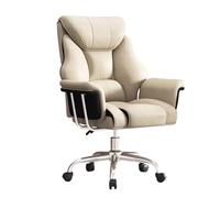 FLEPYHB Chaise de Bureau à Domicile, Chaise de Bureau Boss, Chaise de Jeu d'affaires, Fauteuil de Direction Confortable à Dossier Haut, Fauteuil en Cuir Moderne, Grande et Grande Chaise pivotante AV