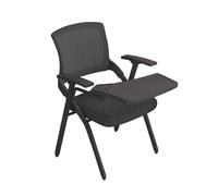 FLEPYHB Chaise D'étudiant avec Bureau Attaché, Pliante Et Empilable Chaise De Réception De Bureau pour Invités avec Dossier Ergonomique, Chaise Gigogne en Maille Respirante pour Salle De Conférence