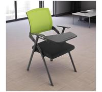 FLEPYHB Chaise D'étudiant avec Bureau Intégré, Chaise De Bureau Pliable pour Ordinateur, Chaise De Bureau en Maille avec Dossier Ergonomique, Chaises De Formation Commerciales Empilables