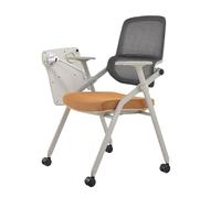 FLEPYHB Chaise D'étudiant avec Bureau Intégré, Chaises De Bureau Pliables avec roulettes, Chaises De Bureau Ergonomiques Empilables pour Invités Et Chaises De Réception