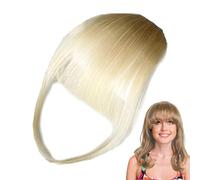 Flequillo Con Clip Para Mujer - Pinza Para El Cabello Wispy Bang | Peluca De Cabello Humano 100% Real Para Mujer Bang | Transformación Sin Esfuerzo, Para Niñas, Flequillo Con Patillas, Extensiones De