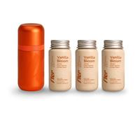 Fler Déodorant Roll-On Rechargeable, Étui en Aluminium, Sans Sels d'Aluminium et Alcool, à l'Acide Hyaluronique, Aloe Vera et Beurre de Karité (Starter Set Blush - Étui & 3 Recharge Citrus Wave)