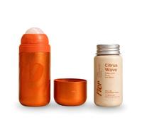 Fler Déodorant Roll-On Rechargeable, Étui en Aluminium, Sans Sels d'Aluminium et Alcool, à l'Acide Hyaluronique, Aloe Vera et Beurre de Karité (Starter Set Blush - Étui & 1 Recharge Citrus Wave)