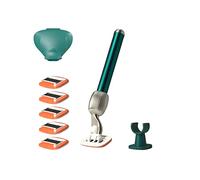 Fler The Razor Shave Set - Rasoir Femme avec Têtes Interchangeables, Rasoir avec Support, 6 Lames de Rechange et Étui Protecteur, Rasoirs Unisexes, Lame avec Aloe Vera, Vitamine E (Vert)