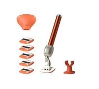 Fler The Razor Shave Set - Rasoir Femme avec Têtes Interchangeables, Rasoir avec Support, 6 Lames de Rechange et Étui Protecteur, Rasoir Unisexe, Lame avec Aloe Vera et Vitamine E, Orange Sicily