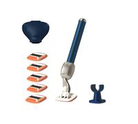 Fler The Razor Shave Set - Rasoir Femme avec Têtes Interchangeables, Rasoir avec Support, 6 Lames de Rechange et Étui Protecteur, Rasoir Unisexe, Lame avec Aloe Vera et Vitamine E, Bleu Midnight