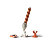 Fler The Razor Starter Set - Rasoir pour Femme avec Têtes Interchangeables, Rasoir avec Support et 2 Lames de Rechange, Rasoirs Unisexes, Lame avec Aloe Vera, Vitamine E (Orange)