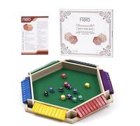 Flero Shut The Box Jeu de dés à 6 joueurs, jeu de tactique et de calcul (Multicolore)