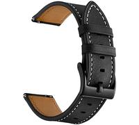 Fleshy Leaf Bracelet compatible avec Amazfit Bip/Galaxy Watch 3 41 mm, bracelet en cuir de 20 mm avec boucle de rechange pour montre connectée Amazfit Bip, Cuir Acier inoxydable