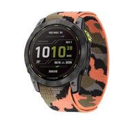 Fleshy Leaf Compatible avec Garmin Fenix 8 47 mm/epix Pro 47 mm en nylon pour Fenix 5/6/7Fenix 5 Plus/Fenix 6 Pro/Forerunner 935, 22MM, Nylon, Pas de gemme