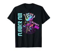 Fleur Amusante Rétro Esthétique Rose Colorée Effet Lumière T-Shirt