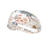 Fleur Aquarelle Pastel Botanique Rose,Bandeau de Sport Unisexe, Bandeau élastique Multi-usages pour Cheveux