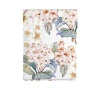 Fleur Aquarelle Pastel Botanique Rose,Housse en Cuir synthétique pour Ordinateur Portable, Sacoche pour Ordinateur Portable, Sacoche pour Tablette