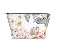 Fleur Aquarelle Pastel Botanique Rose, Trousse de Toilette Trousse de Maquillage Sac à cosmétiques Trousse de Toilette de Voyage Portable