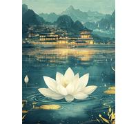 Fleur architecturale Ancienne Puzzle de 90 Pièces pour Adultes, 25x20cm Puzzles Classiques 90 pièces Adultes, Puzzle Stimulant Parfait pour Les Soirées de Jeu