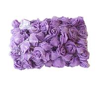 Fleur Artificielle, 100pcs Fleur Artificielle Belle Couleur Unie PE Mousse De Simulation De Mariage Mousse Rose pour La Fête Violet 100 pièces