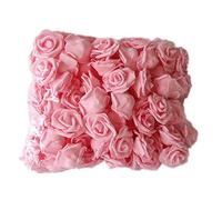 Fleur Artificielle, 100pcs Fleur Artificielle Belle Couleur Unie PE Mousse De Simulation De Mariage Mousse Rose pour La Fête Rose Clair 100 pièces