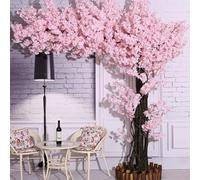 Fleur Artificielle Arbre De Fleurs De Cerisier Rose - Fait à La Main Magnifique Fausses Vignes Fleurs pour La Maison Fête De Mariage Jardin Bureau Décoration De Noël, 1.5 * 1米 / 59 * 39in