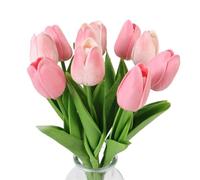 Fleur Artificielle Bouquet de fleurs artificielles de tulipes, 10 pièces, 29cm, fausses fleurs PE au toucher réel, for décoration de mariage, décor de cérémonie, décor de jardin de maison Pour Diy DéC