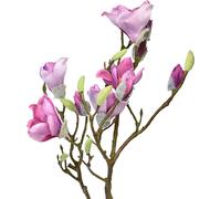 Fleur artificielle branche de magnolia rose 92cm - Fausse fleur en soie pour la maison et la vitrine