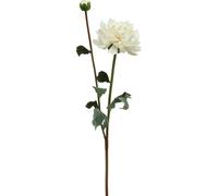 Fleur artificielle Dahlia blanc Fleur décorative avec bourgeon 57cm Aspect réel