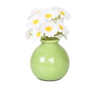Fleur Artificielle dans Un Vase, Rose Arrangement de Fleurs Artificielles, Marguerite Bouquet pour Deco Convient pour Décoration Maison, Table Mariage, Fenêtre, Salon, Chambre, Coucher, Bureau (Green)