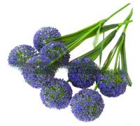 Fleur artificielle double boule de 83 cm, pour fête de mariage, décoration d'intérieur, arrangement d'intérieur pour décorations de table (violet)