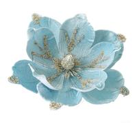 Fleur artificielle en velours - 24 cm - Décoration d'intérieur de luxe | Design réaliste pour le magnolia, réaliste pour les détails des pétales, élégant, parfait pour les tables de vacances