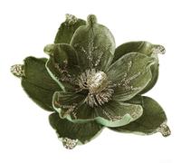 Fleur artificielle en velours - 24 cm - Décoration d'intérieur de luxe | Design réaliste pour le magnolia, réaliste pour les détails des pétales, élégant, parfait pour les tables de vacances