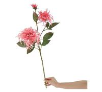 Fleur artificielle, Fleurs artificielles, 27 ''Artificielles 3 Têtes de Chrysanthème Doré Fausses 2 PCS Boho Soie Faux Bouquets for la Maison Jardin Fête Décoration Mariage(Deep Pink)