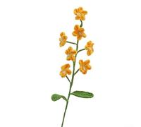 Fleur artificielle tricotée à la main, 36 cm de haut, décoration florale faite à la main pour salles de mariage, hôtels et salles de séjour - Fleur simulée, pièce d'accent de bouquet (jaune)