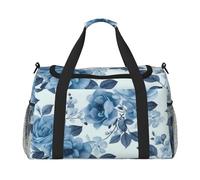 Fleur Bleue,Sacs de Sport, Sacs de Voyage bandoulière pour Le Sport, Sacs de Voyage Grande capacité pour Femmes et Hommes