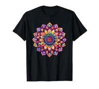 Fleur bohoual Mandala Lotus coloré T-Shirt