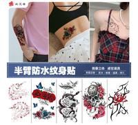 Fleur Bras Color Me Fleur Rose Littéraire Autocollant De Tatouage Animal Étanche D10702 6 Au Hasard