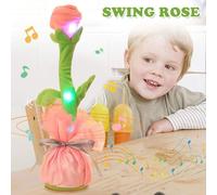 Fleur Chantante À Led ¿ Peluche Interactive Avec Chansons, Danse Et Enregistrement Vocal, Sans Danger Pour Les Enfants, 35 Cm