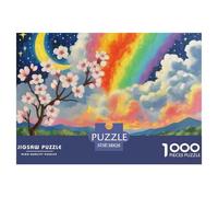 Fleur d'abricot 1000 Piece Jigsaw Puzzle for Adults Family Challenge Toys Stress Relief Puzzle Exercise The Memory of The Brain for The Whole for Women, Gifts for Men 38x26cm/1000p