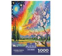 Fleur d'abricot Puzzle 1000 Pièces Cadeau Unique Jeu Éducatif Challenge Toy À De Qualité Supérieure Peinture Art pour Adultes Et Enfants 38x26cm/1000pcs