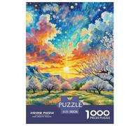 Fleur d'abricot1000 Piece Jigsaw Puzzles for Adults and Kids Educational Games paysages naturelsFun and Challenging for Home Decoration Great Gift Idea38x26cm/1000pcs