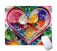 Fleur d'amour Mouse Pad Portable Tapis Souris Douce Tapis De Souris pour Travail D'Études Bureau 25X30Cm