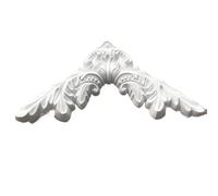 Fleur d'angle de plafond élégante, 1 pièce, en PU léger, couleur personnalisable for la décoration murale du salon et télévision