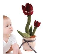 Fleur Dansante - Portable Remuant Chantant Peluche Jouet 35x21cm USB Rechargeable Électrique | Jouet Interactif Amusant pour Garçons, Filles, Activités Apprentissage Tout-petit et Divertissement