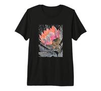 Fleur d'artichaut vibrante, œuvre d'art colorée T-Shirt Haut de Gamme
