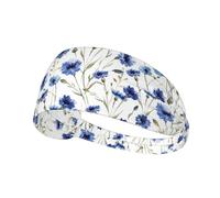 Fleur de Bleuet,Bandeau de Sport Unisexe, Bandeau élastique Multi-usages pour Cheveux