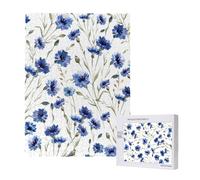 Fleur de Bleuet,Puzzle Familial en Bois de 500 pièces pour Adultes et Adolescents