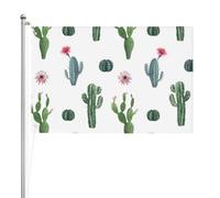 Fleur de cactus Cactus succulents,Drapeau de jardin, bannière décorative, drapeau double face, 2 x 3 pieds, pour extérieur et intérieur