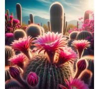 Fleur de Cactus Puzzle 150 Pièces Adultes, 65x65cm DIY Puzzle Impossible Jeu de Création et Logique, Puzzles Classiques pour Adultes et Enfants de 12 Ans et Plus