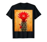 Fleur de Cactus Rouge désert Mexicain botanique Art Populaire T-Shirt