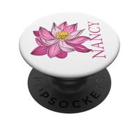 Fleur de café personnalisée Nancy Prénom Femme Maman PopSockets PopGrip Adhésif