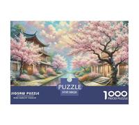 Fleur de Cerisier 1000 Pieces Jigsaw Puzzles for Adults Family Challenge Toys Stress Relieving Entertainment Exercise The Memory of The Brain for Adults and Kids, Age 12 Years Up 38x26cm/1000pcs