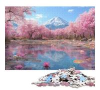 Fleur de Cerisier Arbres Puzzles en Bois pour Adultes 1000 Pièces Family Games Décoration Intérieure Cadeaux d'anniversaire pour Jeux Éducatifs Relaxation Et Sagesse 1000pcs (75x50cm)
